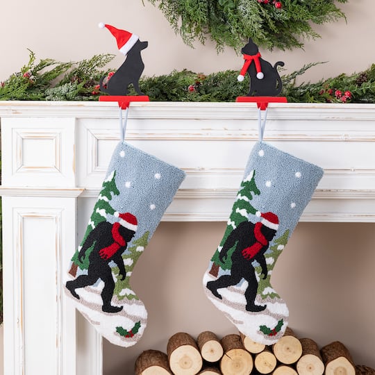 Glitzhome® 21" Bigfoot Hooked Christmas Stocking